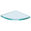 Dulles Glass 10" x 10" Quarter Round Floating Glass Shelf