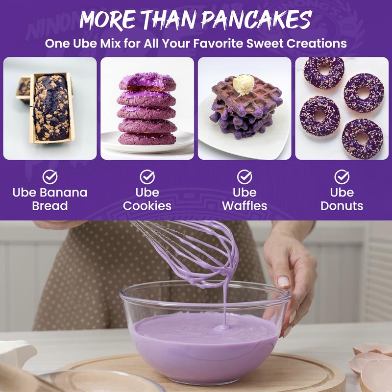 Ninong's Dessert Lab Ube Pancake Mix, Ube Flavored Buttermilk Pancake