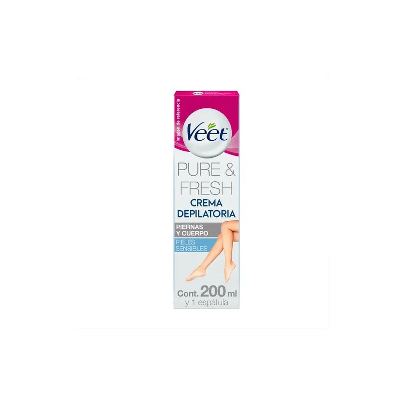 Veet Pure Fresh Crema Depilatoria Piel Sensible 200ml Espatúla