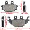 Area1 Replacement Brake Pads Rear Wheel Compatible with MT-125, 2014-2019