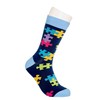 Puzzle Pieces Fun Men's Crew Socks Fits Shoe Size 7-12