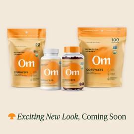 OM MUSHROOM SUPERFOOD Cordyceps Organic Mushroom Powder, 3.5 Ounce, 50 Servings, Energy, Power, Stamina and Endurance Support, Superfood Supplement for Sports Performance