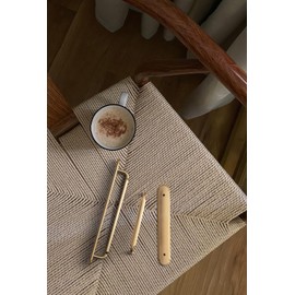 Goo-Ki 2 Pack Champagne Bronze Cabinet Pulls with Backplate Spacer, 5" Hole Center Zinc Alloy Kitchen Drawer Pulls Handles