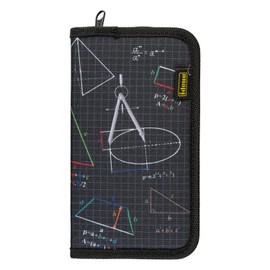 Idena 20066 Compass in Case, 11 Pieces, with Protractor, Ruler, Replacement Leads for Compass, Mechanical Pencil & Refills, Timetable, Eraser & Sharpener