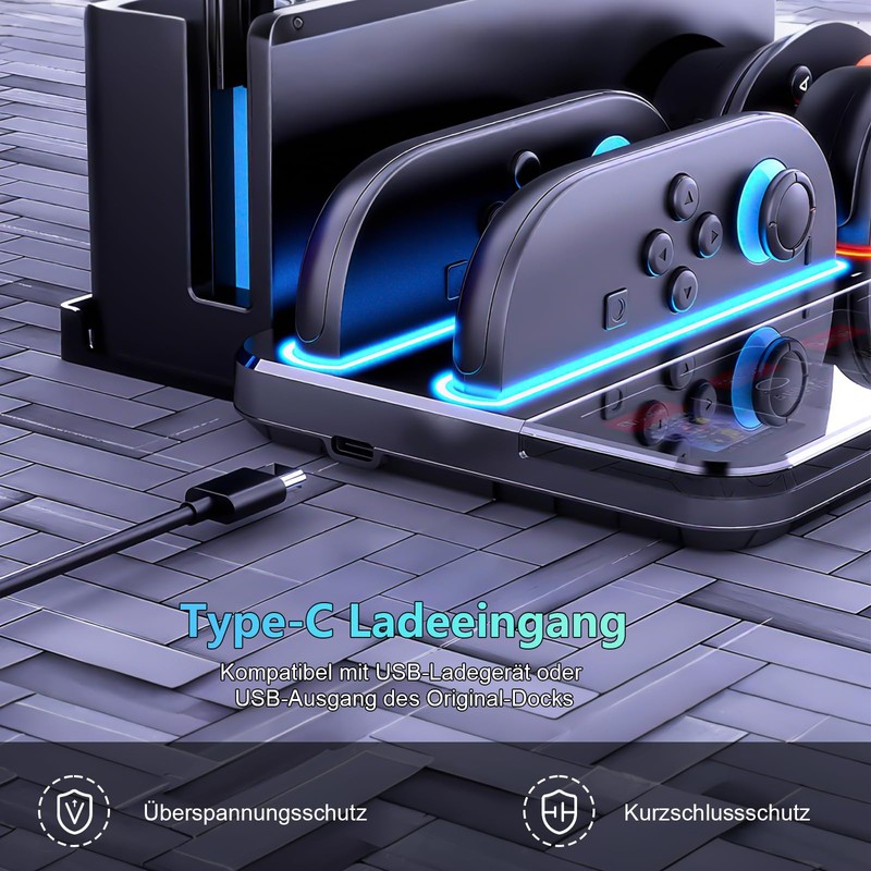 Charging Station for Switch 2 Controller, Multifunctional Dock: Charging Station