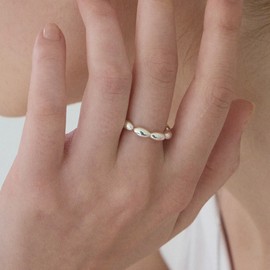 925 Silver Oble Ball Open Ring Gift Package / 925실버 오블 볼 오픈 반지 선물패키지