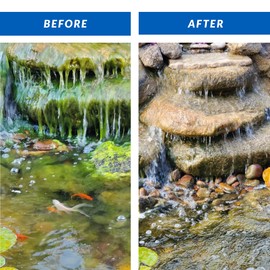 CrystalClear Algae D-Solv Pond Algae Control, Fast-Acting EPA Registered Algaecide, Use in Fountains & Outdoor Ponds Containing Koi & Other Fish, Treats 46,080 Gallons, 1 Gallon