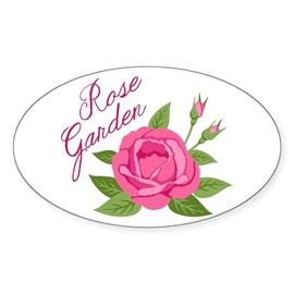 CafePress Rose Garden Sticker Oval Car Bumper Sticker