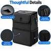 Collapsible Car Trash Can with Lid, Leak-Resistant Oxford Cloth Garbage