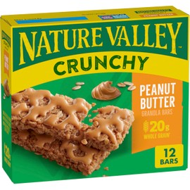 Nature Valley Crunchy Granola Bars, Peanut Butter, 12 Ct, 8.94 oz (6 Pouches)