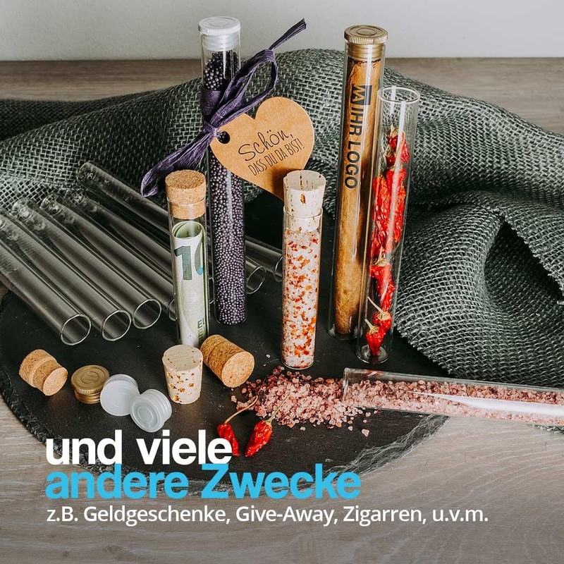 Tuuters Set of 25 Test Tubes with Corks, Test Tubes