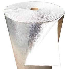 SmartBUBBLE- 48" x100ft Reflective Insulation roll, Single Bubble Radiant Barrier, Thermal Insulation Shield - 3/16" Single Bubble - Reflective / White