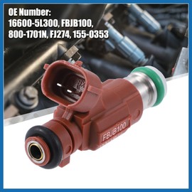 A ABSOPRO 4 Pcs 16600-5L300 FBJB100 Fuel Injector for Nissan Sentra 1.8L 2000-2002 for Nissan Maxima V QX Saloon A33 2.0L V6 2000-2003 Item Replacement