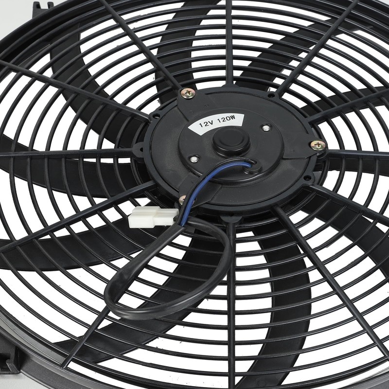 Smileracing Full Aluminum Shroud 16" Fan w/Thermostat Relay Kit Compatible