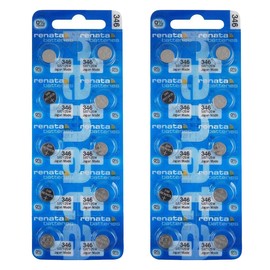 Renata 346 SR712SW Batteries - 1.55V Silver Oxide 346 Watch Battery (20 Count)