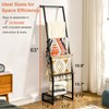 DGWJSU Blanket Ladder, 5 Tier Ladder Shelf,Wooden Blanket Ladders for