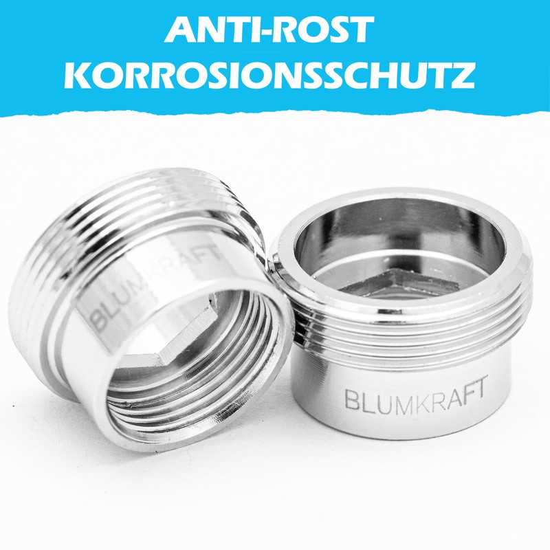 BLUMKRAFT 2 Pcs F16 - M22 Metal Solid Silver Plated