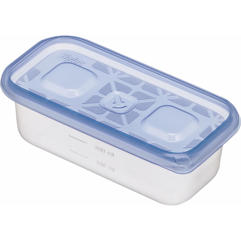 Asahi Kasei Home Products Ziploc Container, Storage Container, Rectangular, 10.1