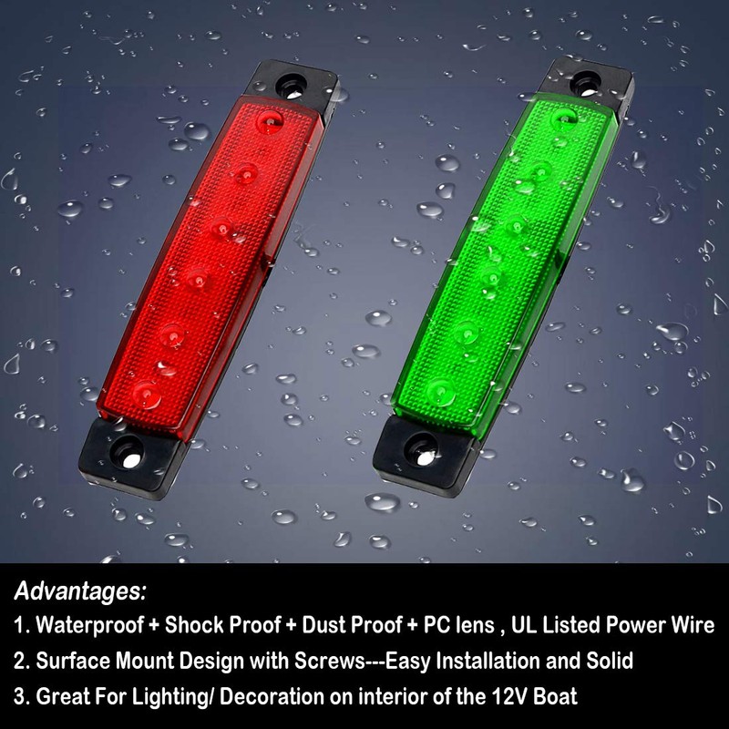 Navigation Lights, LED Stern and Marine Strip Lights for Boat