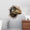 3D Dinosaur Raptor Wall Decal – Wall Breakthrough Sticker for