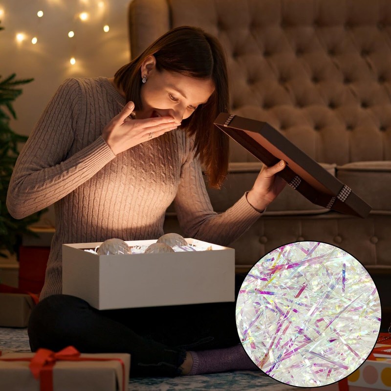 WELANE Crinkle Cut Paper, 100g Shreds Raffia Gift Filler Papers