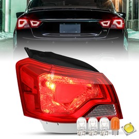 JSBOYAT Halogen Tail Light Fits for 2014-2020 Chevy Impala Outer Rear Light w/Bulbs Taillight Assembly OE Direct Replacement Brake Tail Lamp Left Driver Side GM2804116 84247728