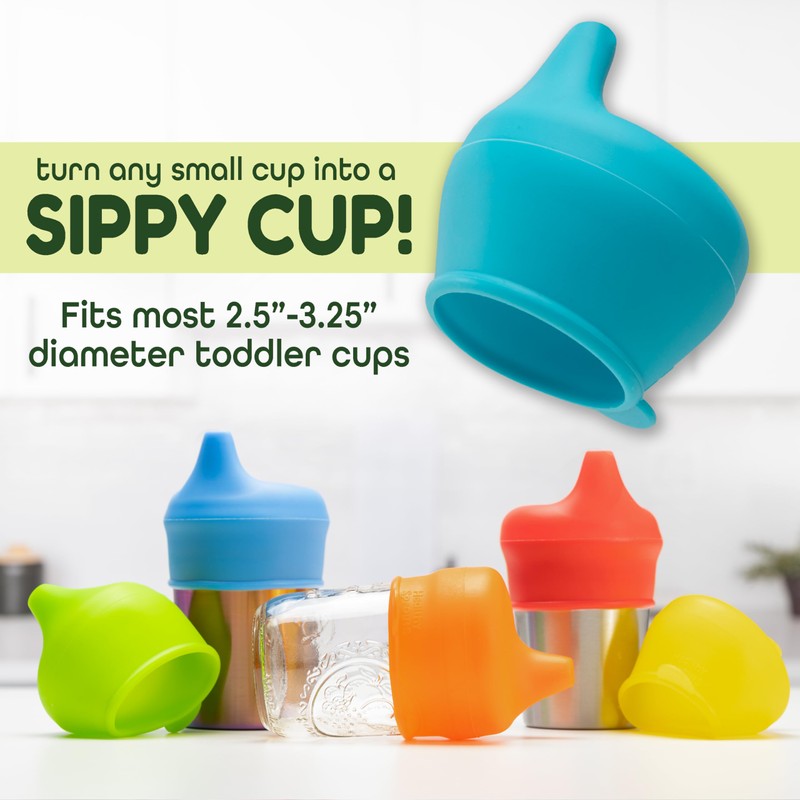 Healthy Sprouts Silicone Sippy Cup Lids - Spill Proof, Fits
