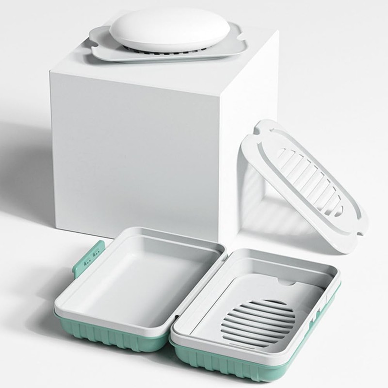HAKUKU Jabón de Viaje, Bandeja de Jabón de Baño Portátil