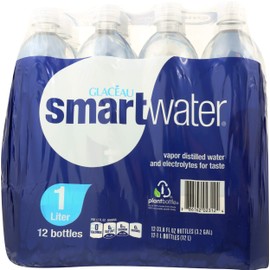 GLACEAU Smart Water 12 Pack, 33.8 FZ