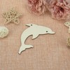 イルカ型 木製 DIY クラフト カットアウト 吊り下げオーナメント 穴付き 麻ロープ ギフトタグ 結婚式
