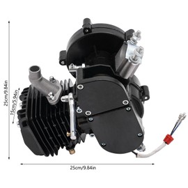 CNCEST 80cc Bicycle Engine, Bike Motor, 2-Stroke Motorized Bicycle for Most 26-28" Wheeled Bikes (Mountain Bikes, Cruisers, Motorcycles) with V-Frames - Black