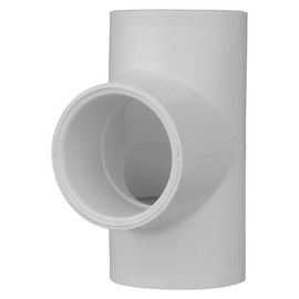 Charlotte Pipe 1" Tee Elbow Pipe Fitting - (Socket x Socket x Socket) Schedule 40 PVC Pressure Durable, Easy to Install, High Tensile and Sound Deadening for Home or Industrial Use (Single Unit)
