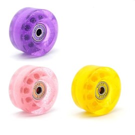 Paquete de 8 ruedas para patines de cuatro ruedas de interior sin luz de 58 x 32 mm, ruedas para patines de doble fila 82A con rodamientos para accesorios de patines de cuatro ruedas para patin