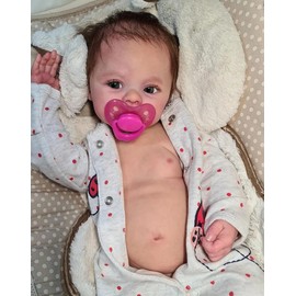 Anano Realistic Baby Dolls Silicone Full Body 18 Inch Soft Life Like Newborn Baby Dolls Girls That Look Real Babies Lifelike Reborn Waterproof Baby Doll Alive Washable