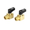 QWORK Air Compressor Valve, 2 Pack, Brass Mini Ball Valve,