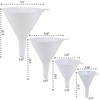 KarZone Kitchen Funnels - Set of 4 Plastic Flask Funnels