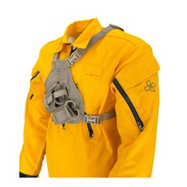 COAXSHER RP-1 Scout Radio Chest Harness for 2 Way Radio & Electronics | Search and Rescue, Ski Patrol, Emergency Response - Desert Tan