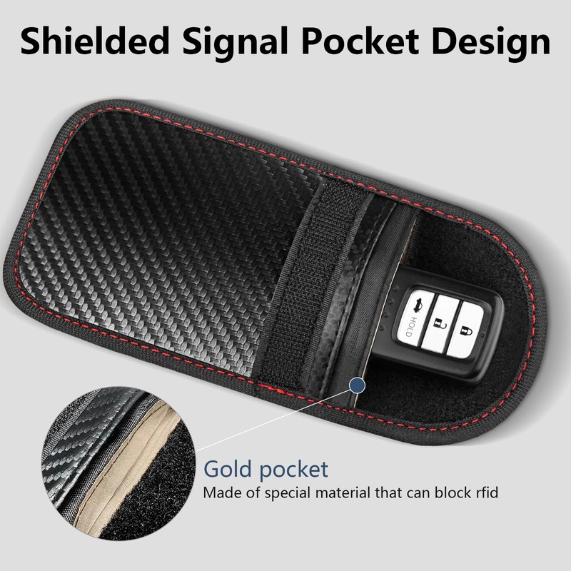 Faraday Pouch for Car Keys, RFID Key Pouch Keyless Car