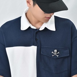 U7 Crossbones Skull Mens Hat Pin Badges Stainless Steel Silver Gothic Brooches Pins For Women Christmas Jewellery