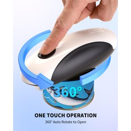 CIRCLE JOY Electric Rechargeable Can Opener, One Touch Side-Cutting Automatic Opening Can Opener with Smooth Edged, Food Safety, Fits for Almost All Can Sizes