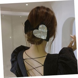 FOMIYES 4pcs Creative Rhinestones Heart Hair Bun Maker Stylish Hair Bun Ribbon Tool for Women for Daily Wear Special Occasions Adds Charm Beauty to Your Look for Birthdays Holidays
