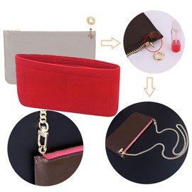 Lckaey clutch purse kit for Neverfull Storage Bag Liner Shaper Microfiber clutch chain insert 3032-Beige