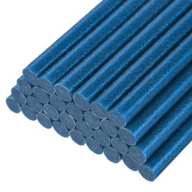 sourcing map Mini Hot Glue Gun Sticks 4-inch x 0.43-inch High Sticky Hot Glue Sticks for Glue Gun, Glitter Bright Blue 30pcs