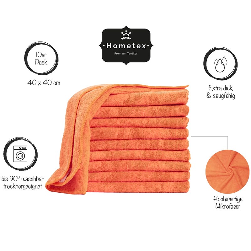 Premium Microfibre Cleaning Cloth, Set of 10, Microfibre Cloth, Extra