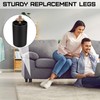 TURSTIN 8 Pack 3 Inch Plastic Furniture Legs with M8