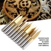 10pcs 3.175mm Titanium Coated Tungsten Steel Engraving CNC Bit Carving
