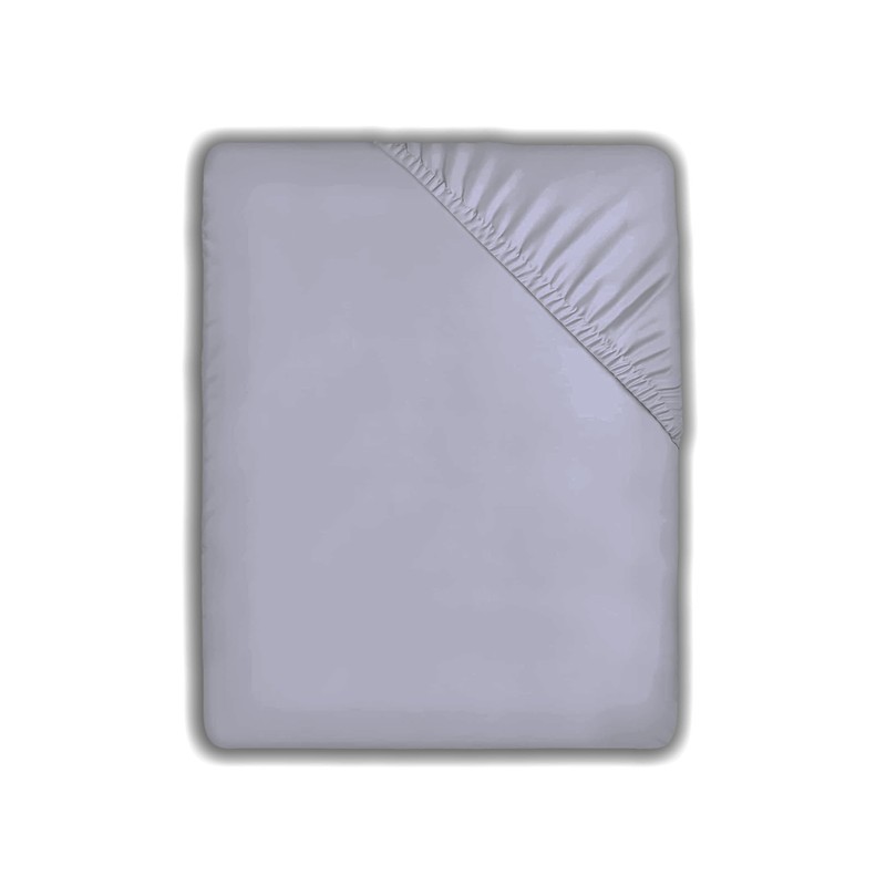 EV DEKOR Fitted Sheet Double, Grey - Deep Pocket Bedsheet