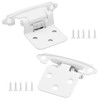 1/2" White Overlay Cabinet Hinges, 30 Pack (15 Pairs) Self