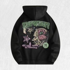 Trapversity Graphic Hoodie 100% Cotton US Warehouse 6 ColorsColor: Blue, Size: S