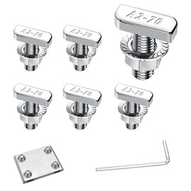 Pack of 6 Hammer Head Screws M8 x 20 Stainless Steel A2-70, Hammer Head Screw with Locking Tooth Nuts Flange Nuts M8 Screws for PV Solar Mounting Rails Greenhouse and Photovoltaic
